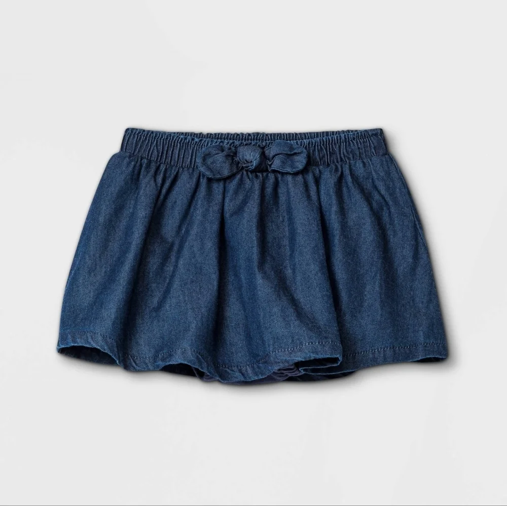 Baby Cat & Jack Dark Wash Denim Jean Skort 6-9 Months - Picture 1 of 5